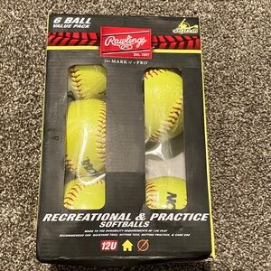 NEW Rawlings Neon Yellow Softballs